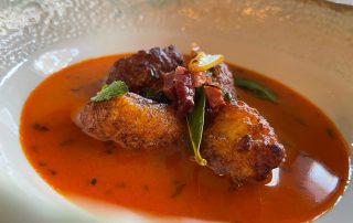 Sopas de ajo y repápalos de bacalao